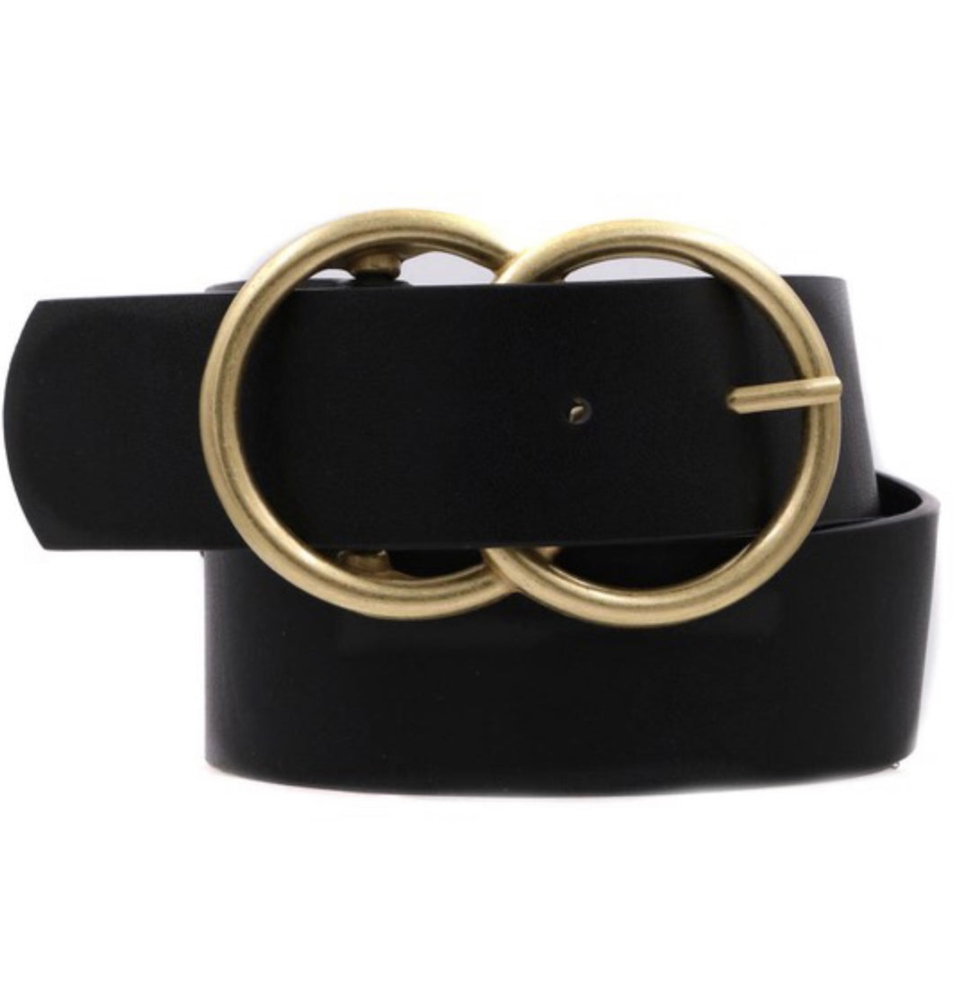 Gold-Black Belt; Womens Belt; Fashion Belt